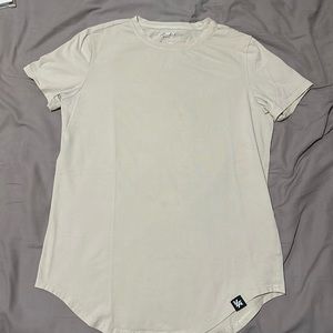 YoungLA scallop tee - pale yellow - medium